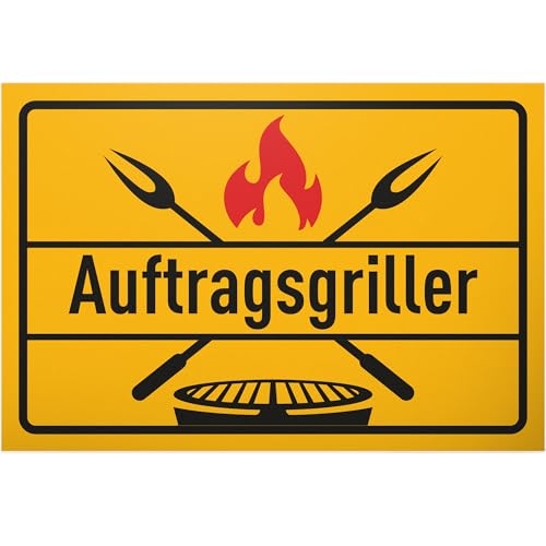 DankeDir! Auftragsgriller - 30 x 20 cm Schild - Geburtstagsgeschenk Türschild lustiger Spruch Grill BBQ - Partydeko Deko Geschenkidee Griller Kollegen Freunde Geschenk für Ihn Party DankeDir! Auftragsgriller - 30 x 20 cm Schild - Geburtstagsgeschenk Türschild lustiger Spruch Grill BBQ - Partydeko Deko Geschenkidee Griller Kollegen Freunde Geschenk für Ihn Party von DankeDir!