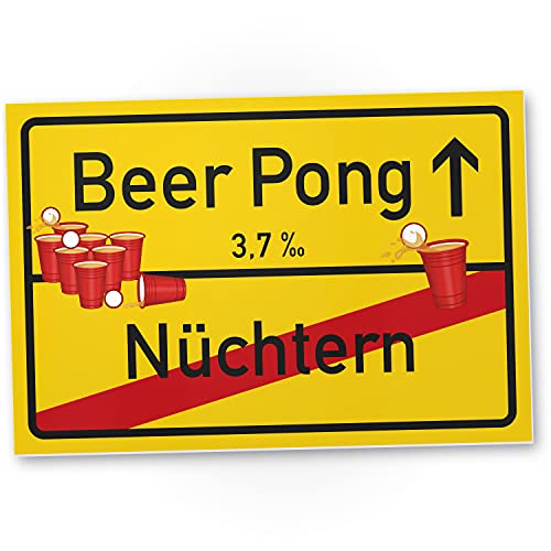 DankeDir! Beer Pong Schild Geschenkidee lustiges kleines Geschenk Einweihungsfeier Studenten Mitbringsel Einweihungsparty WG-Party Party Deko - Mallorca Party Trinkspiele von DankeDir!