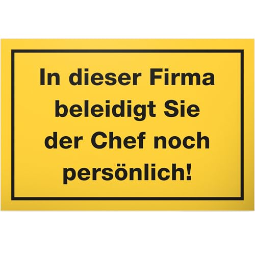 DankeDir! Beleidigt Sie Chef noch Persönlich - Kunststoff Schild 30 x 20 cm - lustiger Spruch Geburtstagsgeschenk Chef Türschild Büro Spruchschild - Geschenkidee Partydeko Party Deko Geschenk DankeDir! Beleidigt Sie Chef noch Persönlich - Kunststoff Schild 30 x 20 cm - lustiger Spruch Geburtstagsgeschenk Chef Türschild Büro Spruchschild - Geschenkidee Partydeko Party Deko Geschenk von DankeDir!
