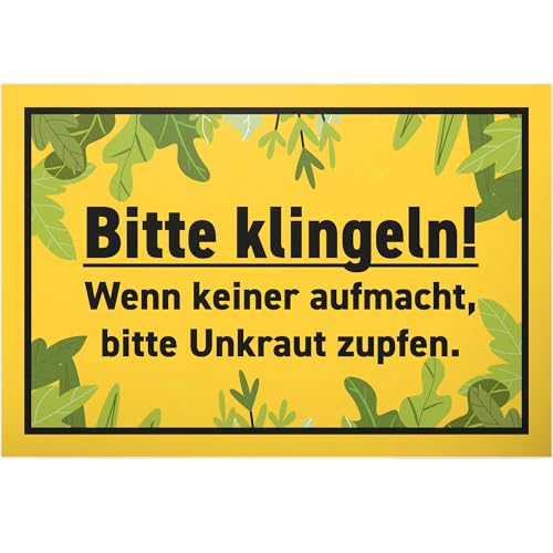 DankeDir! Bitte klingeln - Schild 30 x 20 cm - Kollegen Freunde Geschenkidee Partydeko Deko Party Geschenk - lustiger Spruch Türschild Geburtstagsgeschenk Spruchschild Wanddeko von DankeDir!