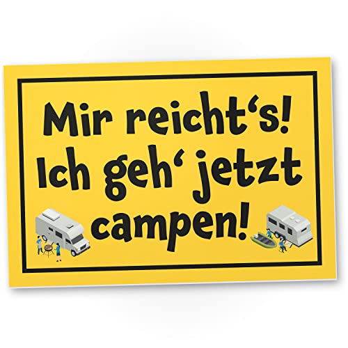 DankeDir! Campeb - Schild 30 x 20 cm - Witzige Camping Deko - Spruchschild für Camping Fans - Geschenkidee für Camper - Lustiger Spruch Wanddeko Türschild für Wohnmobil & Wohnwagen von DankeDir!