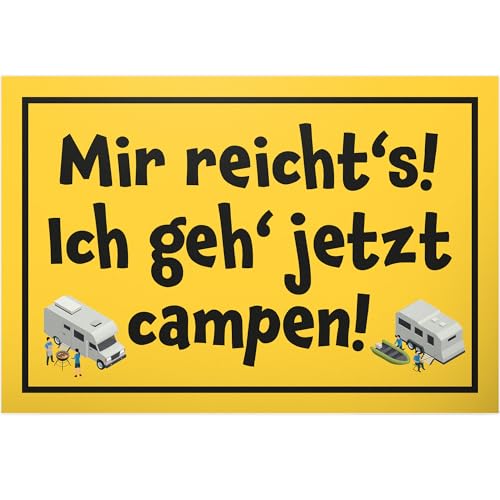 DankeDir! Campeb - Schild 30 x 20 cm - Witzige Camping Deko - Spruchschild für Camping Fans - Geschenkidee für Camper - Lustiger Spruch Wanddeko Türschild für Wohnmobil & Wohnwagen von DankeDir!