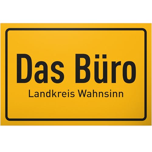 DankeDir! Das Büro - Schild 30 x 20 cm - Wandschild lustiger Spruch Spruchschild Türschild Geburtstagsgeschenk Wanddeko - Geschenkidee Deko Geschenk Partydeko Kollegen Freunde Party von DankeDir!