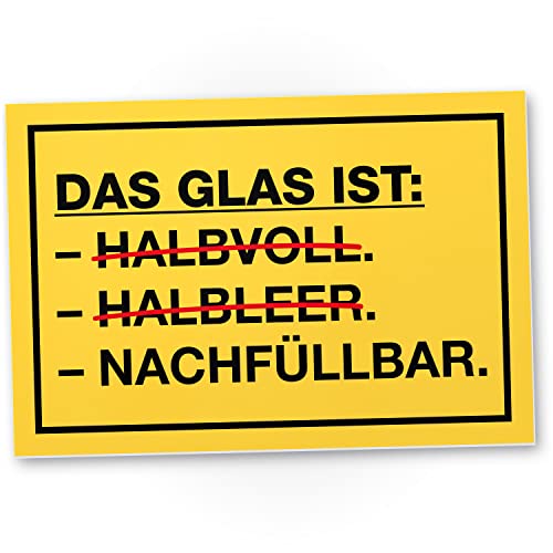 DankeDir! Das Glas Spruchschild - Schild 30 x 20 cm - Photo Booth Geschenk JGA Alkohol Party Requiste - Geschenkidee Geburtstagsdeko Partydeko Geburtstagsgeschenk lustiger Spruch von DankeDir!