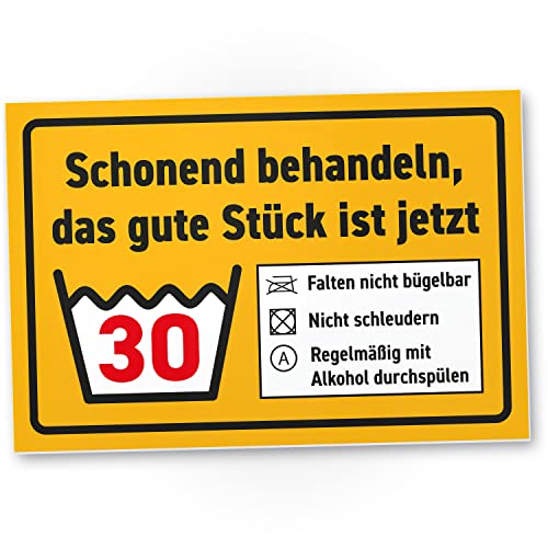 DankeDir! Das gute Stück ist Dreißig - Schild 30 x 20 cm - Geburtstagsgeschenk 30er Männer & Frauen 30 Jahre Geschenk 30. Geburtstag - Partydeko Geburtstagsdeko Geburtstagskarte Geschenkidee von DankeDir!