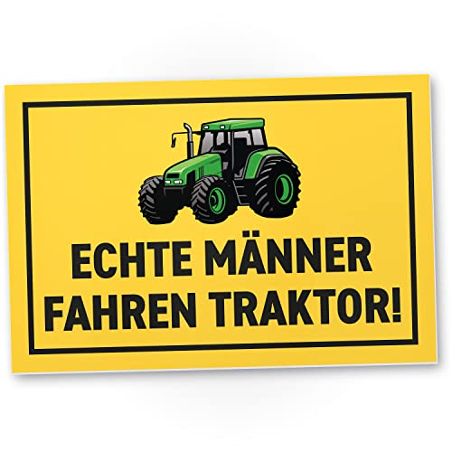 DankeDir! Echte Männer fahren Traktor - Schild 30 x 20 cm - Geburtstagsdeko Geschenkidee Bauer Partydeko Geburtstagskarte - Geschenk Freund Geburtstag Männer Geburtstagsgeschenk Landwirt von DankeDir!