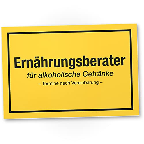 DankeDir! Ernährungsberater alkoholische Getränke Schild Spruch 30 x 20 cm Lustige Geschenkidee Geburtstagsgeschenk Bester Freund Geschenk Männer Partygeschenk - Trinkspiele von DankeDir!