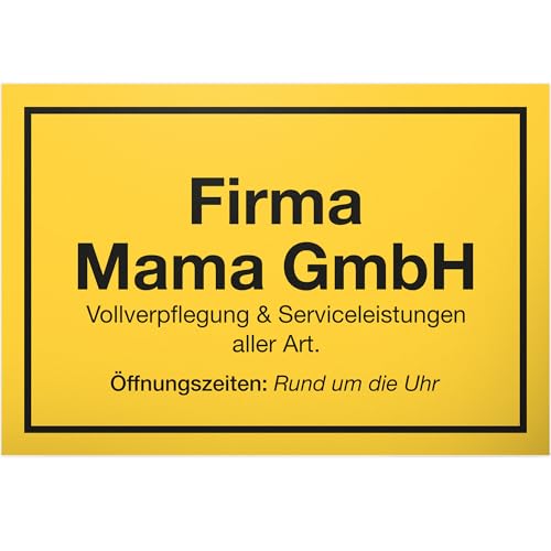DankeDir! Firma Mama GmbH Schild - Geschenkidee Geburtstagsgeschenk Mama Wanddeko Wohnzimmer Schlafzimmer süßes Geschenk Mutter - kleine Aufmerksamkeit Deko das Haus von DankeDir!