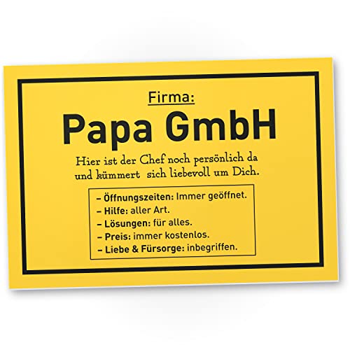 DankeDir! Firma Papa GmbH - Schild - Geburtstagsgeschenk Papa Handwerker Geschenk Vatertag - Geburtstag Weihnachten Vater Vatertagsgeschenk Heimwerker lustige Geschenkidee 30 x 20 cm von DankeDir!