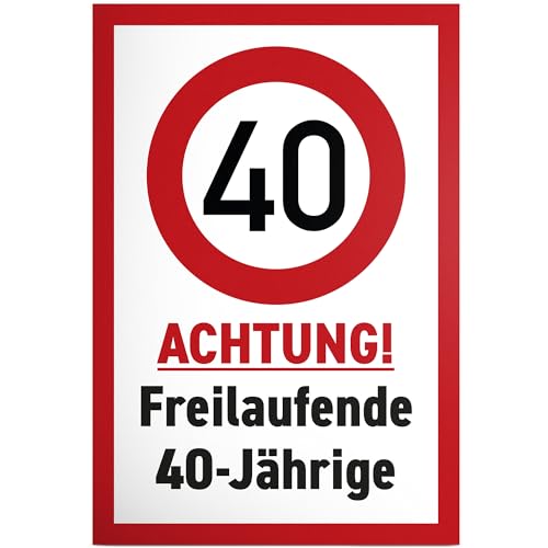DankeDir! Freilaufende 40 Jährige - Schild 30 x 20 cm - Frauen Geburtstagsgeschenk Freundin 40er 40. Geburtstag 40 Jahre Geschenk - Geschenkidee Partydeko Geburtstagskarte Geburtstagsdeko DankeDir! Freilaufende 40 Jährige - Schild 30 x 20 cm - Frauen Geburtstagsgeschenk Freundin 40er 40. Geburtstag 40 Jahre Geschenk - Geschenkidee Partydeko Geburtstagskarte Geburtstagsdeko von DankeDir!