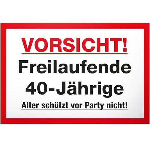 DankeDir! Freilaufende 40 Jährige - Schild 30 x 20 cm - Frauen Geburtstagsgeschenk Freundin 40er 40. Geburtstag 40 Jahre Geschenk - Geschenkidee Partydeko Geburtstagskarte Geburtstagsdeko DankeDir! Freilaufende 40 Jährige - Schild 30 x 20 cm - Frauen Geburtstagsgeschenk Freundin 40er 40. Geburtstag 40 Jahre Geschenk - Geschenkidee Partydeko Geburtstagskarte Geburtstagsdeko von DankeDir!