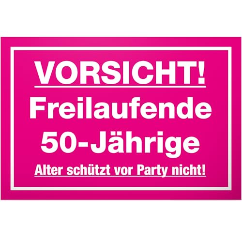 DankeDir! Freilaufende 50-Jährige - Schild Kunststoff 30 x 20 cm - Geschenk 50. Geburtstag 50 Jahre Geburtstagsgeschenk 50er Frauen Freundin - Geschenkidee Geburtstagskarte Partydeko Geburtstagsdeko DankeDir! Freilaufende 50-Jährige - Schild Kunststoff 30 x 20 cm - Geschenk 50. Geburtstag 50 Jahre Geburtstagsgeschenk 50er Frauen Freundin - Geschenkidee Geburtstagskarte Partydeko Geburtstagsdeko von DankeDir!