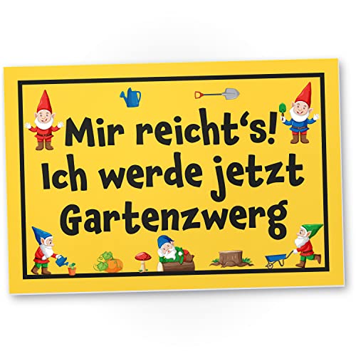 DankeDir! Gartenzwerg - Schild 30 x 20 cm - Garten Zwerg Geschenk Geschenkidee Deko Mama & Papa Gartenschild - lustiger Spruch Freunde Türschild Geburtstagsgeschenk Nachbar Hobby Gärtner von DankeDir!