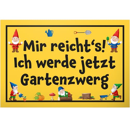 DankeDir! Gartenzwerg - Schild 30 x 20 cm - Garten Zwerg Geschenk Geschenkidee Deko Mama & Papa Gartenschild - lustiger Spruch Freunde Türschild Geburtstagsgeschenk Nachbar Hobby Gärtner von DankeDir!