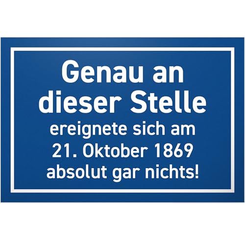 DankeDir! Genau an dieser Stelle - Schild 30 x 20 cm - Deko Partydeko Kollegen Freunde Geschenkidee Geschenk Party - lustiger Spruch Spruchschild Wanddeko Wandschild Geburtstagsgeschenk Türschild von DankeDir!