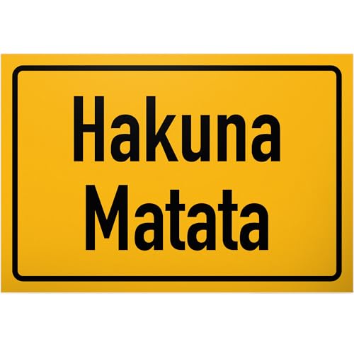 DankeDir! Hakuna Matata - Schild 30 x 20 cm - Wanddeko Wandschild Türschild Spruchschild Geburtstagsgeschenk lustiger Spruch - Party Geschenkidee Geschenk Partydeko Kollegen Freunde Deko DankeDir! Hakuna Matata - Schild 30 x 20 cm - Wanddeko Wandschild Türschild Spruchschild Geburtstagsgeschenk lustiger Spruch - Party Geschenkidee Geschenk Partydeko Kollegen Freunde Deko von DankeDir!
