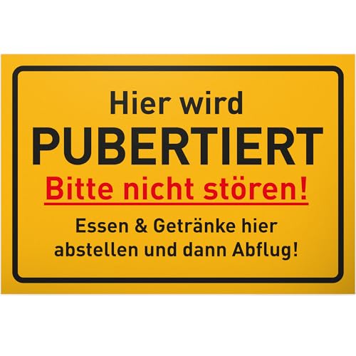 DankeDir! Hier wird pubertiert - Schild 30 x 20 cm - Geschenkidee Teenager Spruch Zimmer Türschild Jungen & Mädchen Jugendzimmer - Dekoration Zimmer Deko Geschenk Idee Jugendliche Tür Deko Geburtstag DankeDir! Hier wird pubertiert - Schild 30 x 20 cm - Geschenkidee Teenager Spruch Zimmer Türschild Jungen & Mädchen Jugendzimmer - Dekoration Zimmer Deko Geschenk Idee Jugendliche Tür Deko Geburtstag von DankeDir!
