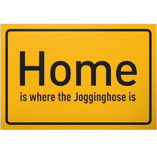 DankeDir! Home Jogginghose - Schild 30 x 20 cm - Partydeko Party Geschenkidee Geschenk Kollegen Freunde Deko - Wanddeko Spruchschild Geburtstagsgeschenk Türschild lustiger Spruch von DankeDir!