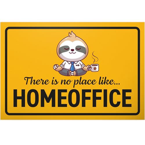 DankeDir! Homeoffice - Schild 30 x 20 cm - Karte Geburtstagsgeschenk lustiger Spruch Wanddeko Büro Türschild Spruchschild - Kollegen Freunde Deko Partydeko Geschenkidee Party Geschenk von DankeDir!
