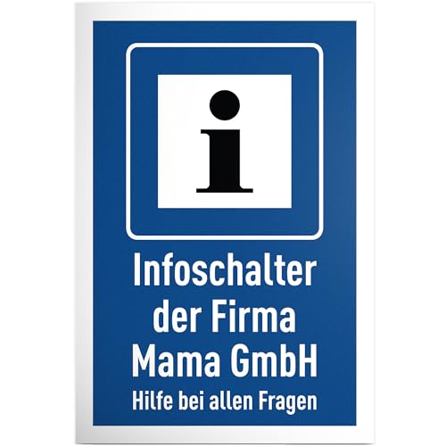 DankeDir! Infoschalter Firma Mama GmbH - Schild 30 x 20 cm - Geburtstagsgeschenk Muttertag Mama Mutter Geschenk - Glückwunschkarte Geburtstag Karte Muttertagsgeschenk Geschenkidee DankeDir! Infoschalter Firma Mama GmbH - Schild 30 x 20 cm - Geburtstagsgeschenk Muttertag Mama Mutter Geschenk - Glückwunschkarte Geburtstag Karte Muttertagsgeschenk Geschenkidee von DankeDir!