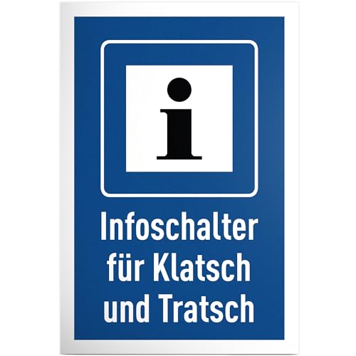 DankeDir! Infoschalter Klatsch Tratsch - 30 x 20 cm Schild Kunststoff - Geschenkidee Deko Partydeko Geschenk Party Kollegen Freunde - Türschild Spruchschild lustiger Spruch Geburtstagsgeschenk DankeDir! Infoschalter Klatsch Tratsch - 30 x 20 cm Schild Kunststoff - Geschenkidee Deko Partydeko Geschenk Party Kollegen Freunde - Türschild Spruchschild lustiger Spruch Geburtstagsgeschenk von DankeDir!