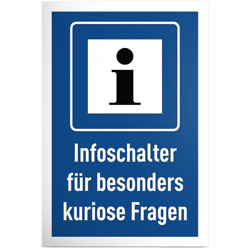 DankeDir! Infoschalter kuriose Fragen - 30 x 20 cm Schild Kunststoff - Geschenkidee Deko Partydeko Geschenk Party Kollegen Freunde - Türschild Spruchschild lustiger Spruch Geburtstagsgeschenk DankeDir! Infoschalter kuriose Fragen - 30 x 20 cm Schild Kunststoff - Geschenkidee Deko Partydeko Geschenk Party Kollegen Freunde - Türschild Spruchschild lustiger Spruch Geburtstagsgeschenk von DankeDir!