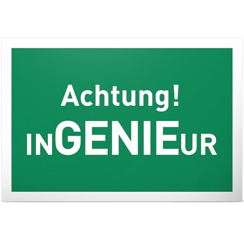 DankeDir! Ingenieur - Kunststoff Schild - Partydeko Bachelor Master Geschenk Dekoration Geschenkidee Studenten - Geschenk Glückwunschkarte Deko Karte Abschluss bestandenes Studium Studienabschluss von DankeDir!