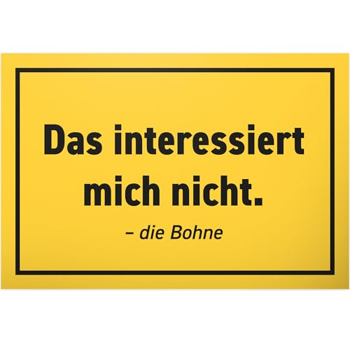 DankeDir! Interessiert mich nicht die Bohne - Schild 30 x 20 cm - lustiger Spruch Geburtstagsgeschenk Türschild Spruchschild Wanddeko - Deko Geschenkidee Freunde Party Geschenk DankeDir! Interessiert mich nicht die Bohne - Schild 30 x 20 cm - lustiger Spruch Geburtstagsgeschenk Türschild Spruchschild Wanddeko - Deko Geschenkidee Freunde Party Geschenk von DankeDir!