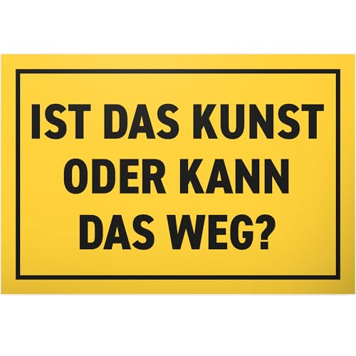 DankeDir! Ist das Kunst oder kann das weg? - Schild 30 x 20 cm - Partydeko Deko Party Geschenkidee Geschenk Kollegen Freunde - Geburtstagsgeschenk Karte Spruchschild lustiger Spruch Türschild DankeDir! Ist das Kunst oder kann das weg? - Schild 30 x 20 cm - Partydeko Deko Party Geschenkidee Geschenk Kollegen Freunde - Geburtstagsgeschenk Karte Spruchschild lustiger Spruch Türschild von DankeDir!