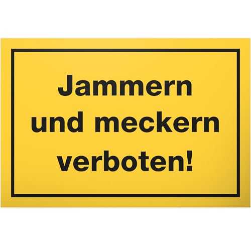DankeDir! Jammern Meckern Verboten - Schild 30 x 20 cm - Kollegen Freunde Geschenkidee Geschenk Deko - lustiger Spruch Spruchschild Wanddeko Geburtstagsgeschenk Wandschild Türschild DankeDir! Jammern Meckern Verboten - Schild 30 x 20 cm - Kollegen Freunde Geschenkidee Geschenk Deko - lustiger Spruch Spruchschild Wanddeko Geburtstagsgeschenk Wandschild Türschild von DankeDir!