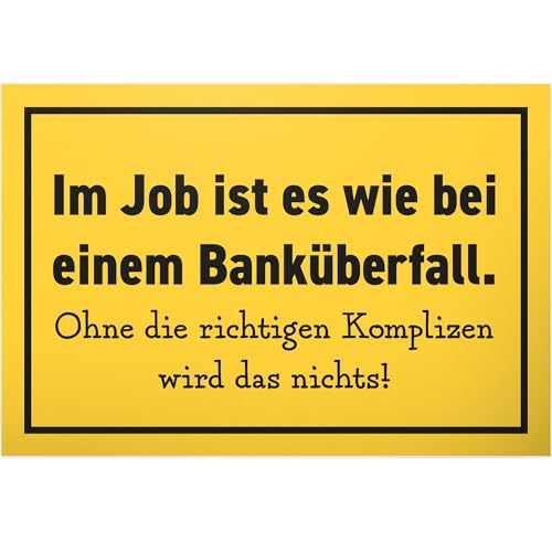 DankeDir! Job wie Banküberfall - 30 x 20 cm Schild - Türschild lustiger Spruch Spruchschild Wanddeko Geburtstagsgeschenk - Kollegen Freunde Deko Partydeko Büro Geschenk Geschenkidee DankeDir! Job wie Banküberfall - 30 x 20 cm Schild - Türschild lustiger Spruch Spruchschild Wanddeko Geburtstagsgeschenk - Kollegen Freunde Deko Partydeko Büro Geschenk Geschenkidee von DankeDir!