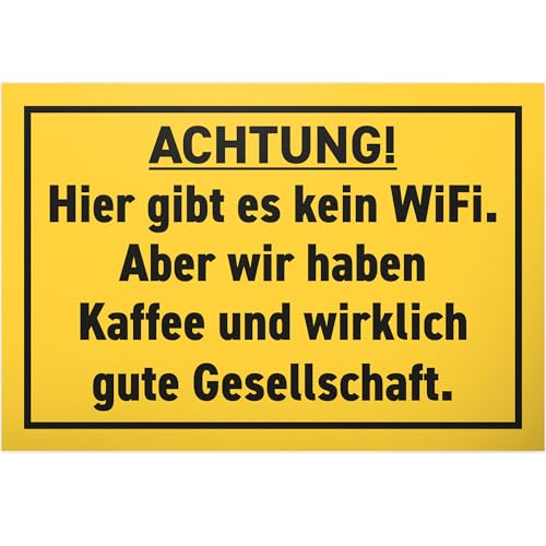 DankeDir! Kein WiFi/Kein WLAN - 30 x 20 cm Schild - Geburtstagsgeschenk Wanddeko Türschild lustiger Spruch Spruchschild - Kollegen Freunde Deko Geschenk Party Geschenkidee Partydeko DankeDir! Kein WiFi/Kein WLAN - 30 x 20 cm Schild - Geburtstagsgeschenk Wanddeko Türschild lustiger Spruch Spruchschild - Kollegen Freunde Deko Geschenk Party Geschenkidee Partydeko von DankeDir!