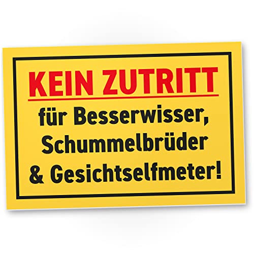 DankeDir! Kein Zutritt lustig - 30 x 20 cm Schild - Spruch witzig Geburtstagsgeschenk Wanddeko Spruchschild Türschild - Geschenk Deko Party Kollegen Freunde Geschenkidee Partydeko von DankeDir!