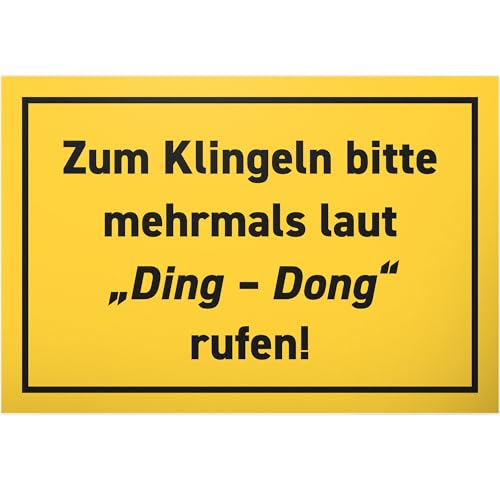 DankeDir! Klingeln Ding Dong - 30 x 20 cm Kunststoff Schild Büro Laden - Wanddeko Geburtstagsgeschenk Spruchschild Türschild lustiger Spruch - Kollegen Freunde Geschenk Deko Geschenkidee DankeDir! Klingeln Ding Dong - 30 x 20 cm Kunststoff Schild Büro Laden - Wanddeko Geburtstagsgeschenk Spruchschild Türschild lustiger Spruch - Kollegen Freunde Geschenk Deko Geschenkidee von DankeDir!