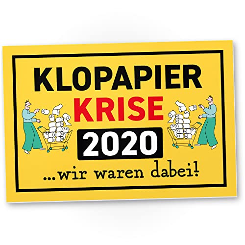 DankeDir! Klopapier Krise 2020 - Schild 30 x 20 cm - lustig Klo Schild Besucher Toilette Kloschild Toilettenschild WC Schild zum aufhängen - Wand Deko Türschild Gäste Gästetoilette von DankeDir!