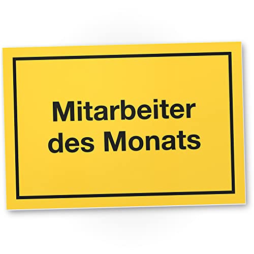 DankeDir! Mitarbeiter des Monats - Schild Spruch 30 x 20 cm Lustige Geschenkidee Büro - Scherzartikel Lustiges Geschenk Kollegen Geburtstagsgeschenk Büro Deko von DankeDir!