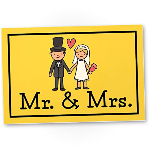 DankeDir! Mr. & Mrs. Ehepaar - Schild 30 x 20 cm - Accessoires Hochzeitsdeko Partydeko JGA Fotobox - Deko Idee Geschenk Brautpaar Hochzeit Hochzeitsgeschenk Hochzeitskarte von DankeDir!