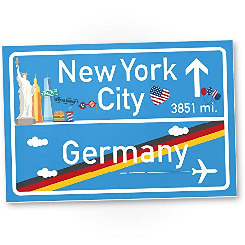 DankeDir! New York City Schild Geschenk für sie New York Amerika Reise - NYC Fans Wanddeko Türschild Mädchen Wohnung Geschenkidee Geburtstagsgeschenk Beste Freundin Party Deko von DankeDir!