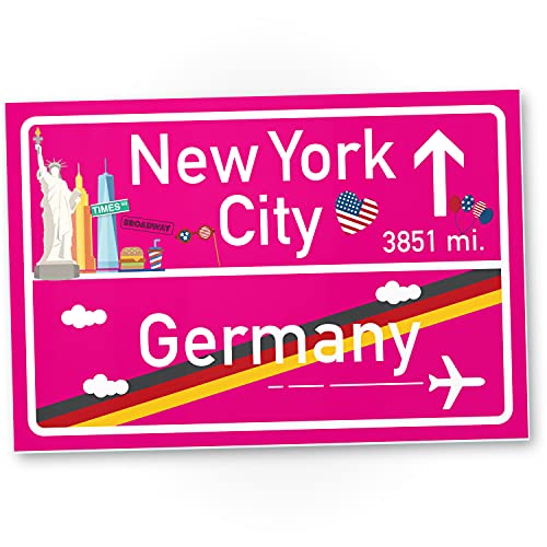 DankeDir! New York City Schild Pink Geschenk für sie - Amerika Reise süße Deko NYC Fans Wanddeko Türschild Mädchen Wohnung Geschenkidee Geburtstagsgeschenk beste Freundin Party Deko von DankeDir!