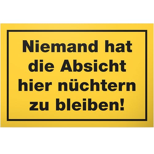 DankeDir! Niemand Absicht nüchtern zu bleiben - 30 x 20 cm Schild - Photo Booth JGA Alkohol Geschenk Party Requiste - Partydeko Geschenkidee Geburtstagsdeko lustiger Spruch Geburtstagsgeschenk DankeDir! Niemand Absicht nüchtern zu bleiben - 30 x 20 cm Schild - Photo Booth JGA Alkohol Geschenk Party Requiste - Partydeko Geschenkidee Geburtstagsdeko lustiger Spruch Geburtstagsgeschenk von DankeDir!