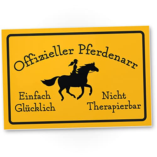 DankeDir! Offizieller Pferdenarr - Schild 30 x 20 cm - Frauen Geschenk Geburtstag Geburtstagsgeschenk Freundin - Partydeko Geschenkidee Pferde Fans Geburtstagskarte Geburtstagsdeko von DankeDir!