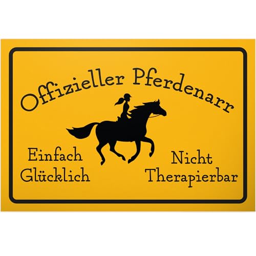 DankeDir! Offizieller Pferdenarr - Schild 30 x 20 cm - Frauen Geschenk Geburtstag Geburtstagsgeschenk Freundin - Partydeko Geschenkidee Pferde Fans Geburtstagskarte Geburtstagsdeko von DankeDir!