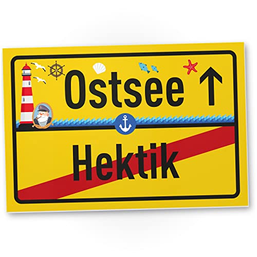 DankeDir! Ostsee Urlaub - 30 x 20 cm Schild - Geschenk Party Geschenkidee Kollegen Freunde Deko Partydeko - Türschild Geburtstagsgeschenk Wanddeko Spruchschild lustiger Spruch von DankeDir!