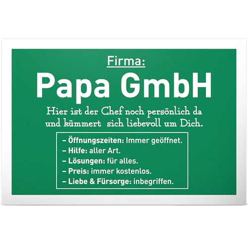 DankeDir! Papa GmbH - Schild 30 x 20 cm - Geschenkidee Weihnachten Heimwerker Vater Vatertagsgeschenk Geburtstag - Geschenk Handwerker Papa Geburtstagsgeschenk Vatertag von DankeDir!