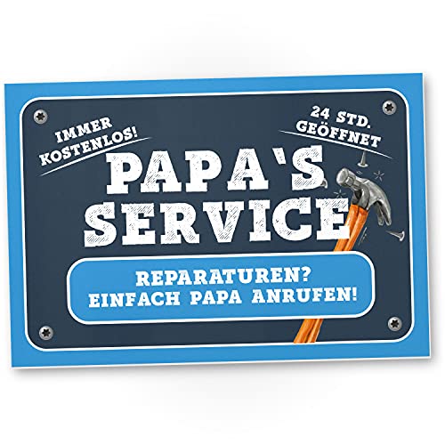 DankeDir! Papa's Service - Schild Türschild Papas Werkstatt Geschenkidee Geburtstagsgeschenk Vater Geschenk Papa Wanddeko Werkstatt Garage Deko das Haus von DankeDir!