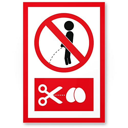 DankeDir! Pinkeln verboten - Schild 20 x 30 cm - Türschild lustig hier nicht Urinieren - Wildpinkeln nicht erlaubt - Verbot Wildpinkler Garten Pissen Gartenschild Wiese von DankeDir!