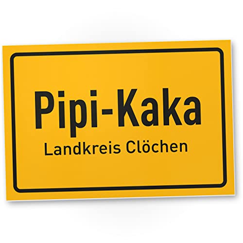 DankeDir! Pipi Kaka - Schild 30 x 20 cm - Klo Schild Toilettenschild Toilette lustig Kloschild WC Schild zum aufhängen - Deko Gästetoilette Türschild witzig Gäste WC Wand von DankeDir!