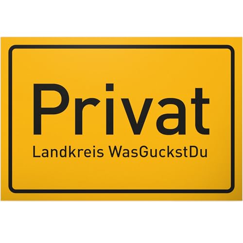 DankeDir! Privat Landkreis WasGuckstDu - Schild 30 x 20 cm - Kollegen Freunde Party Geschenkidee Geschenk Partydeko Deko - Geburtstagsgeschenk Spruchschild lustiger Spruch Türschild von DankeDir!