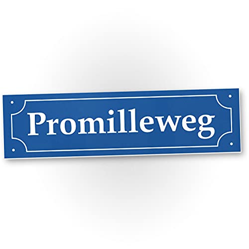 DankeDir! Promilleweg - Schild 40 x 10 cm Lustige Geschenkidee Geburtstagsgeschenk bester Freund Kumpel Kleines Geschenk Männer - Deko Wanddeko Party Zubehör Trinkspiele von DankeDir!