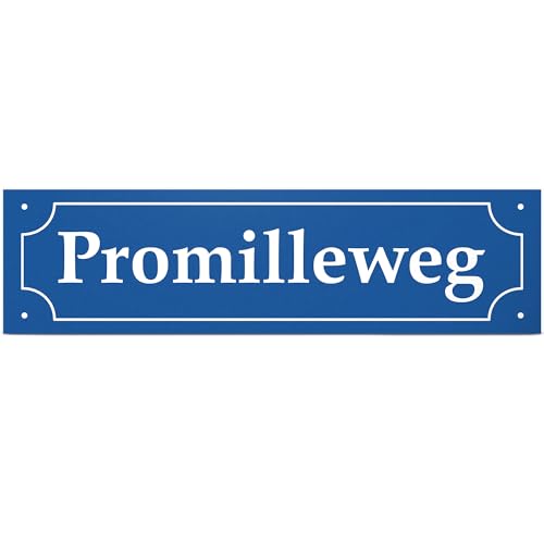 DankeDir! Promilleweg - Schild 40 x 10 cm Lustige Geschenkidee Geburtstagsgeschenk bester Freund Kumpel Kleines Geschenk Männer - Deko Wanddeko Party Zubehör Trinkspiele von DankeDir!